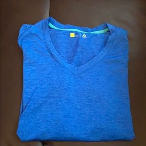 Blue V-Neck work out shirt